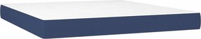 vidaXL Κρεβάτι Boxspring με Στρώμα &amp; LED Μπλε 160x200 εκ. Υφασμάτινο