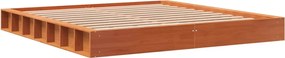 vidaXL Σκελετός Κρεβ. Χωρίς Στρώμα Καφέ Κεριού 200x200 εκ Μασίφ Πεύκο