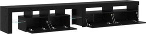 vidaXL Ντουλάπι TV 2 pcs Μαύρη Οξυά Επεξεργασμένο Ξύλο