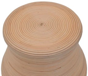 Σκαμπό Bulaten Inart rattan σε φυσική απόχρωση Φ45x45εκ 45x45x45 εκ.