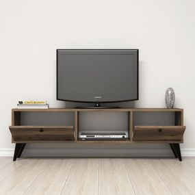 Έπιπλο Τηλεόρασης Καρυδί / Μαύρο PERAL 138x29.5x42.6