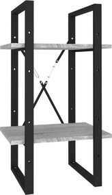 vidaXL Βιβλιοθήκη με 2 Ράφια Γκρι Sonoma 40x30x70 εκ. Επεξεργ. Ξύλο