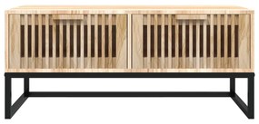 Τραπεζάκι Σαλονιού 80 x 40 x 35 εκ. Επεξεργασμένο Ξύλο &amp; Σίδερο - Καφέ