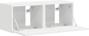 vidaXL Ντουλάπι Τηλεόρασης Τοίχου 2 pcs Λευκό 39 x 31 x 29,5 εκ