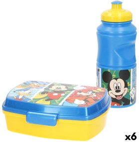 Τσάντα Γεύματος με Αξεσουάρ Mickey Mouse Πλαστική ύλη 380 ml 17 x 5,5 x 13,5 cm (x6)
