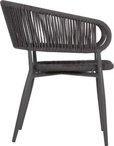 ΠΟΛΥΘΡΟΝΑ ΑΛΟΥΜΙΝΙΟΥ EULO HM5783.21 ΓΚΡΙ-ΤWISTED RATTAN ΓΚΡΙ 57x63x77Υεκ.
