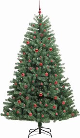 vidaXL Τεχνητό Χριστουγεννιάτικο Δέντρο με Άξονα Πράσινο 240 cm