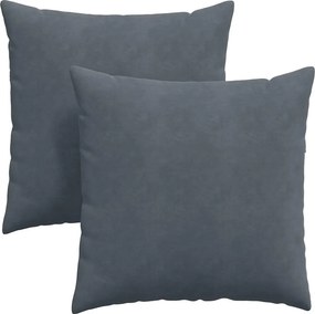 vidaXL Μαξιλάρι Καναπέ 2 pcs Σκούρο Γκρι 80 x 80 cm