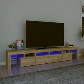 Έπιπλο Τηλεόρασης με LED Sonoma Δρυς 230 x 36,5 x 40 εκ.