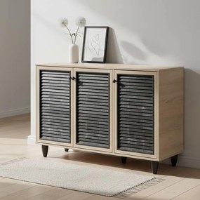 Παπουτσοθήκη-ντουλάπι Ronan χρώμα φυσικό 105x35x66εκ 105x35x66 εκ.