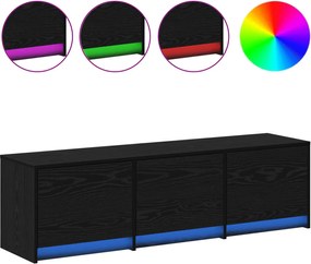 vidaXL Ντουλάπι TV Μαύρη Οξυά 140 x 34 x 40 εκ Επεξεργασμένο ξύλο