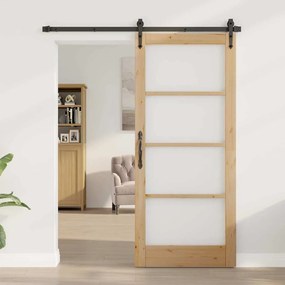 vidaXL Εσωτερική Πόρτα με Γυαλί ORKDAL Καφέ 86 x 198.5 cm