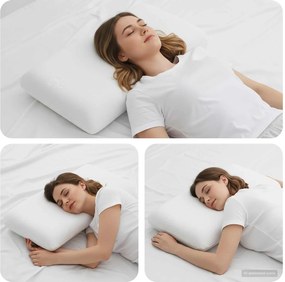 vidaXL Μαξιλάρι Ύπνου Λευκό 70 x 36 x 13 εκ Τζελ Μνήμης Φόρμα