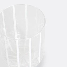 Σετ 6 ποτηριών νερού με λευκές ρίγες, DELVI