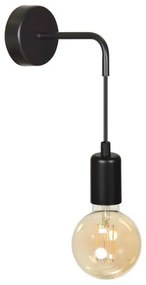 Απλίκα Φωτιστικό Τοίχου 1xE27 Ατσάλι MULTIPO Made in Poland Emibig-696/K1-Μαύρο 696/K1