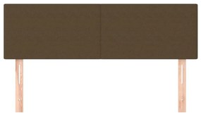 vidaXL Κεφαλάρια Σκ. Καφέ 144x5x78/88 εκ. Ύφασμα