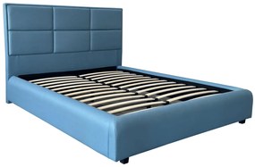 Επενδυμένο κρεβάτι Karen-Petrol