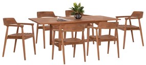 ΣΕΤ ΤΡΑΠΕΖΑΡΙΑΣ FREM HM21291 ΤΡΑΠΕΖΙ & 6 ΠΟΛΥΘΡΟΝΕΣ---ΤΕΑΚ ΞΥΛΟ