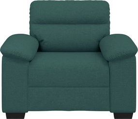 VidaXL Πολυθρόνα-Καναπέ Σκούρο Πράσινο 100x81x84 εκ. Ύφασμα