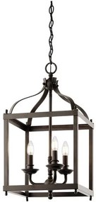 Κρεμαστό Φωτιστικό Οροφής 3xE14 60W IP20 Larkin Elstead Lighting KL-LARKIN-P-M-OZ Μπρονζέ