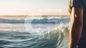 Intra Συλλεκτικό Ξύλινο Παζλ Plywood 4mm - Σέρφερ που ιππεύει τα κύματα στον ωκεανό Σε Ξύλινο Κουτί - Διαστάσεις Puzzle: 10x10 cm – 25 κομμάτια