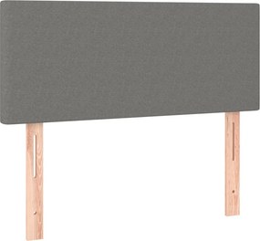 vidaXL Κρεβάτι Boxspring με Στρώμα Σκούρο Γκρι 80x200 εκ. Υφασμάτινο
