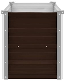 vidaXL Ζαρντινιέρα Υπερυψωμένη Καφέ 100x40x45 εκ. Γαλβανισμ. Χάλυβας
