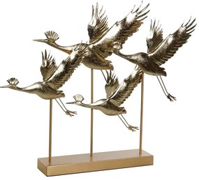 Διακοσμητική Φιγούρα DKD Home Decor Χρυσό Πουλί 64 x 9 x 51 cm 64 x 8,6 x 51 cm