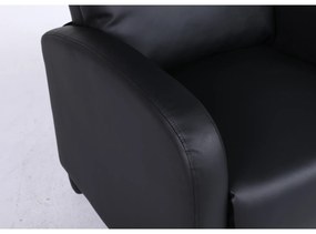 Πολυθρόνα Ανακλινόμενη ArteLibre ATRIA Μαύρο PU 67.5x90x104cm