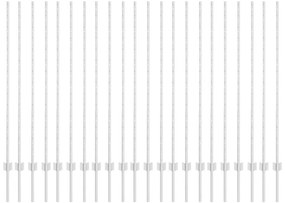 vidaXL Πό posts φράχτη 44 pcs Ασημί Γαλβανισμένος χάλυβας