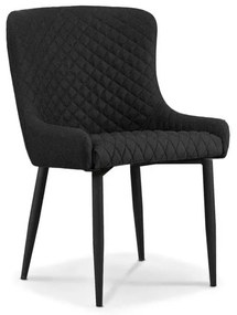 Καρέκλα Τραπεζαρίας Μεταλλική Lion Black Ύφασμα 48x55x50-86εκ. Το προϊόν πωλείται ως σετ 2 τεμαχιων