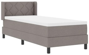 vidaXL Κρεβάτι box spring με στρώμα με στρώμα Taupe 80 x 200 cm