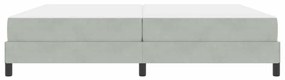 vidaXL Κρεβάτι box spring με στρώμα Ανοιχτό γκρι 200 x 200 cm Βελούδο