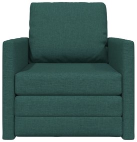 vidaXL Κρεβάτι Καναπές 2 σε 1 Σκούρο Πράσινο 74x77x81 εκ Υφάσματος