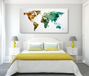 Έγχρωμος πολυγωνικός παγκόσμιος χάρτης εικόνας - 120x60