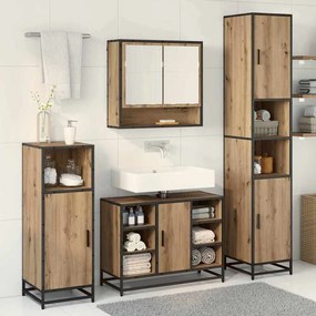 vidaXL Σετ Επίπλων Μπάνιου 3 pcs Artisan Oak Επεξεργασμένο ξύλο
