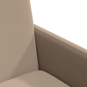 vidaXL Καρέκλες Φαγητού με Ρόδες 2 τμχ. Τεχνητό δέρμα Καπουτσίνο