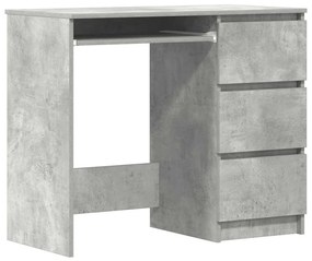 vidaXL Γραφείο Γκρι του Σκυροδέματος 90 x 45 x 76 εκ. από Επεξ. Ξύλο