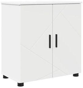 vidaXL Σετ Επίπλων Μπάνιου 2 pcs Λευκό Επεξεργασμένο ξύλο &amp; Μέταλλο