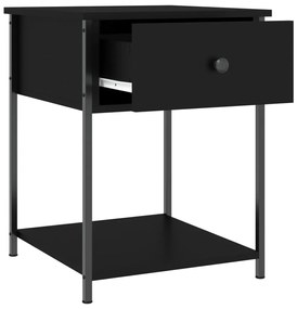 vidaXL Κομοδίνα 2 τεμ. Μαύρα 44 x 45 x 58 εκ. από Επεξεργασμένο Ξύλο
