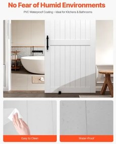 VEVOR Sliding Barn Door with Hardware Kit 1067 x 2134mm MDF Panel PVC Surface