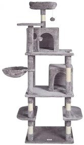 VEVOR Cat Tree 68.5&quot; Cat Tower with Cat Condos Sisal Scratching Post Light Grey