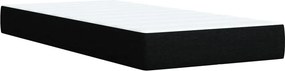 vidaXL Κρεβάτι Boxspring με Στρώμα Μαύρο 90x200 εκ. Υφασμάτινο