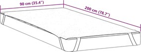 vidaXL Προστατευτικό στρώματος Λευκό 90x200 εκ. Αδιάβροχο