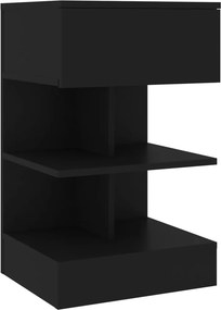 vidaXL Κομοδίνα 2 τεμ. Μαύρα 40 x 35 x 65 εκ.