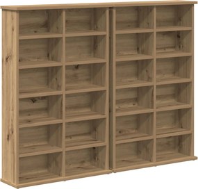 vidaXL Ντουλάπα CD 2 τμχ. Artisan Δρυς 60 x 17 x 92 εκ.