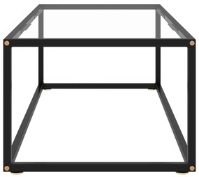 vidaXL Τραπεζάκι Σαλονιού Μαύρο 100 x 50 x 35 εκ. με Ψημένο Γυαλί