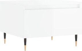vidaXL Τραπεζάκια Σαλονιού 2 τεμ. Γυαλ. Λευκό 50x46x35 εκ. Επεξ. Ξύλο