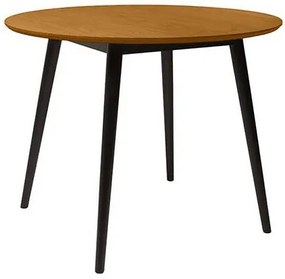 Τραπέζι Boston 315, Sibu χρυσό πεύκο, Μαύρο, 76cm, Φυσικό ξύλο καπλαμά, Ξύλο