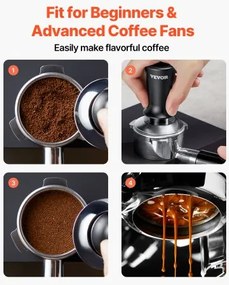 VEVOR 58mm Espresso Tamper Stainless Steel Coffee Tamper with Spring